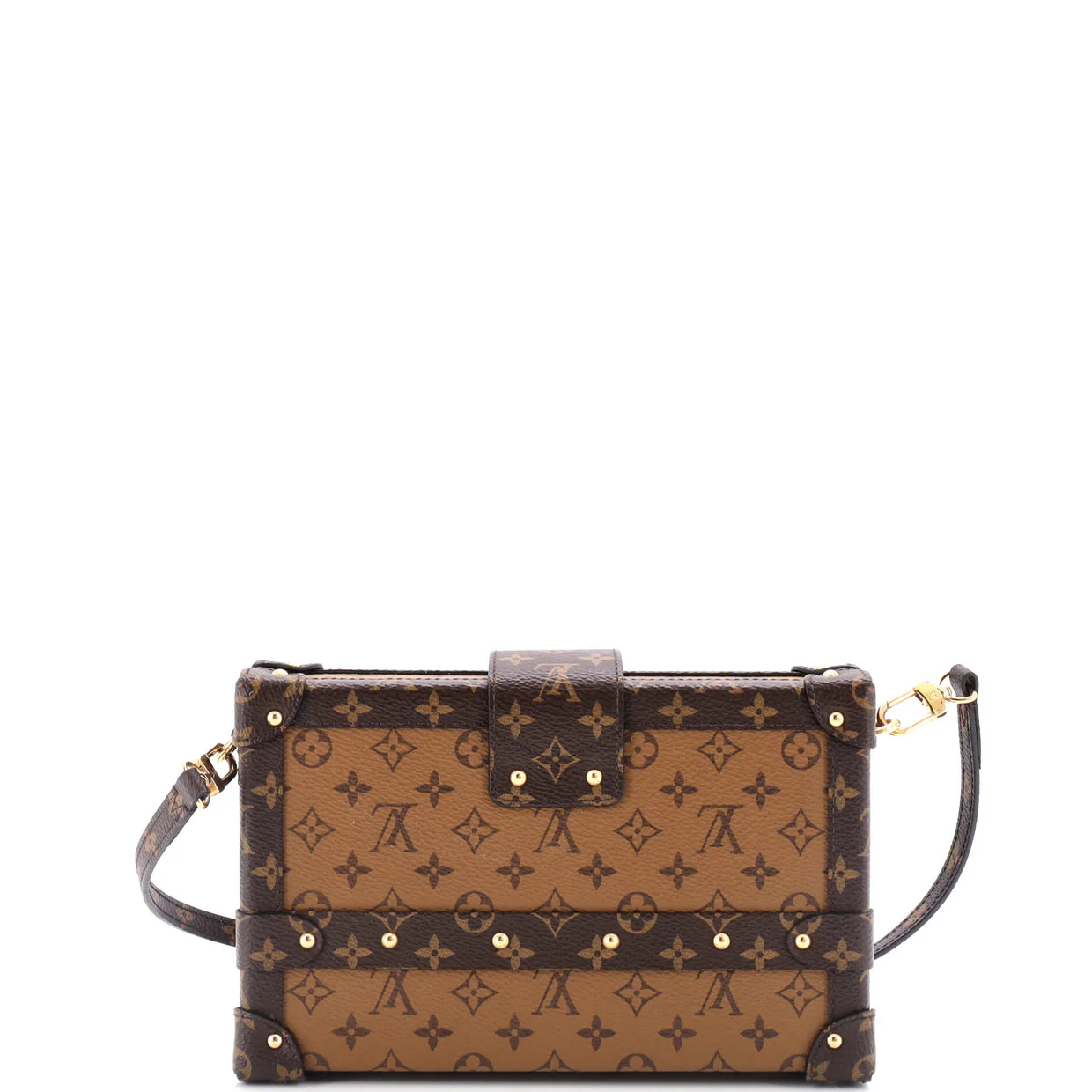 Petite Malle Handbag Reverse Monogram Canvas - Deep Luxury
