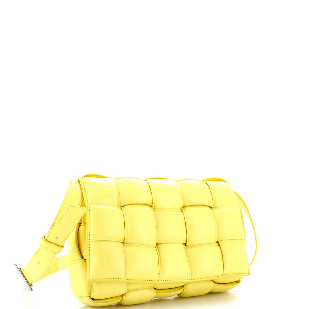 Cassette Crossbody Bag Padded Maxi Intrecciato Leather Small - Deep Luxury