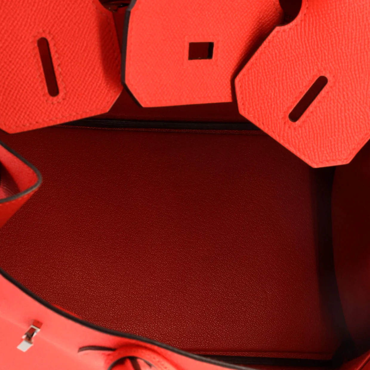 Birkin Handbag Rouge De Coeur Epsom with Palladium Hardware 30 - Deep Luxury