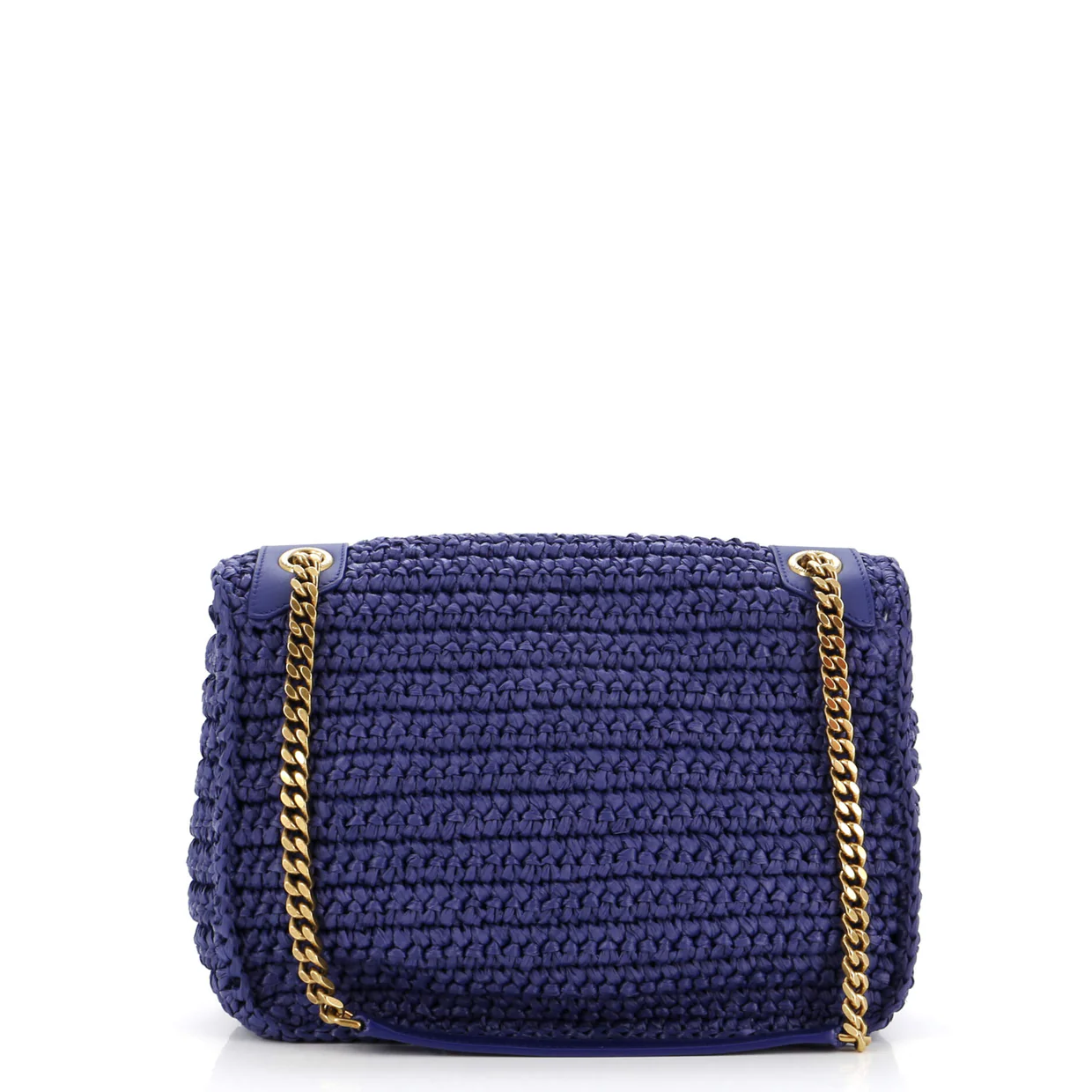 Niki Chain Flap Bag Raffia Medium - Deep Luxury