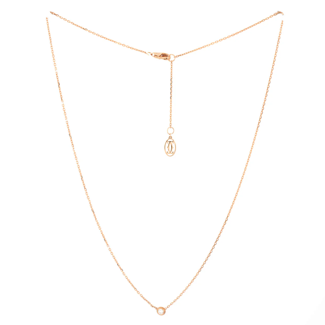 Cartier D'Amour Pendant Necklace 18K Rose Gold with Diamond XS - Deep Luxury