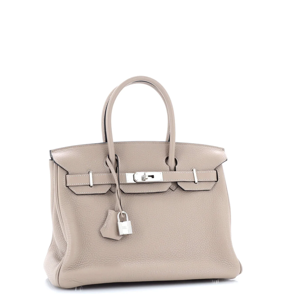 Birkin Handbag Grey Clemence with Palladium Hardware 30 - Deep Luxury