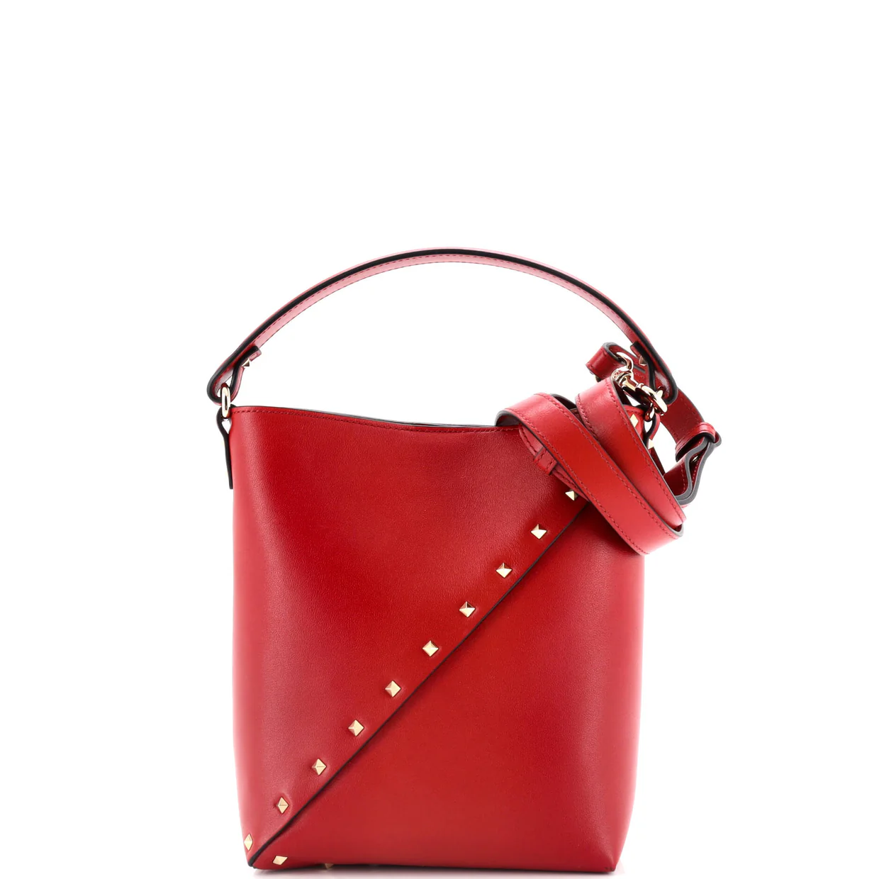 Rockstud Wispy Bucket Bag Leather Small - Deep Luxury