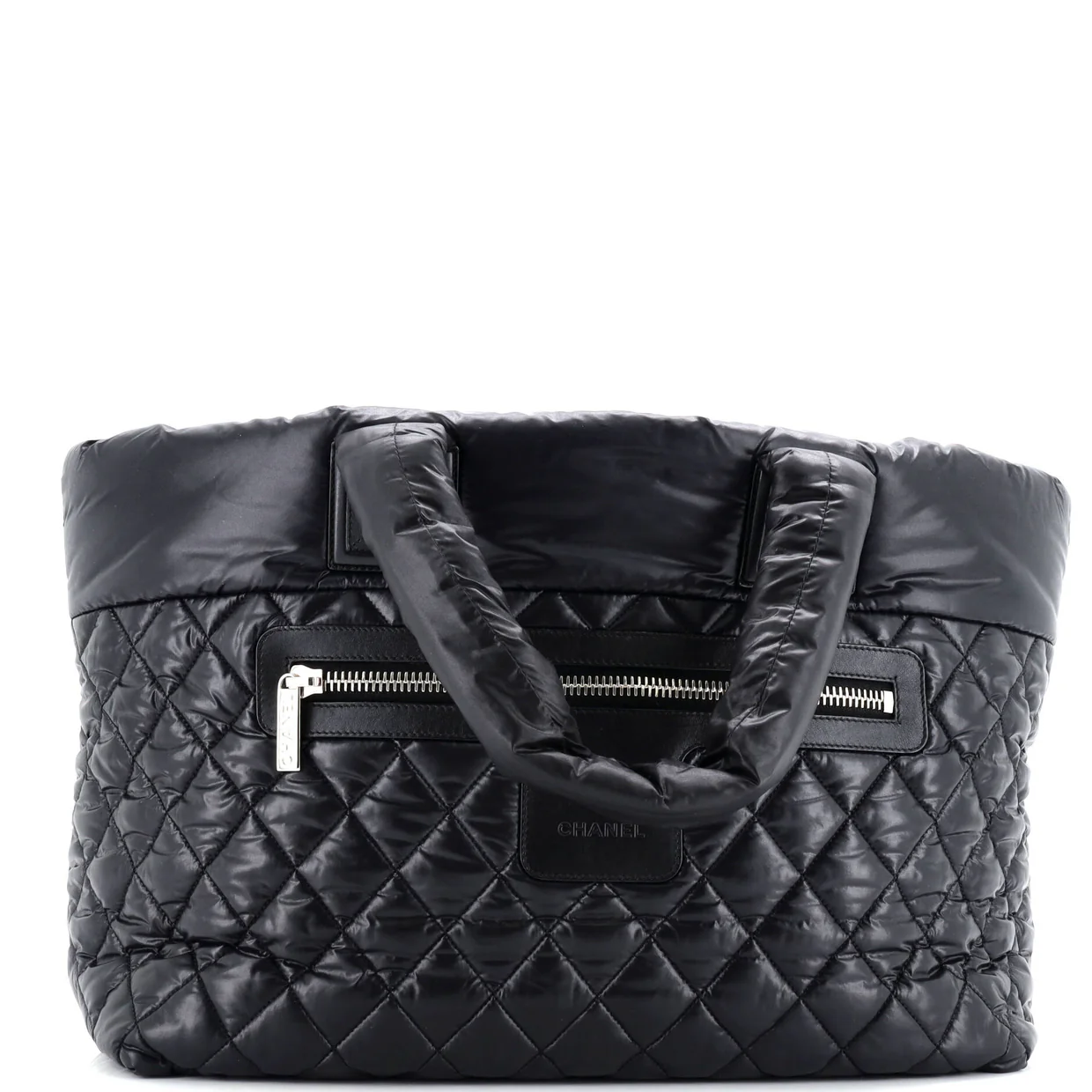 Coco Cocoon Zipped Tote Quilted Nylon Large - Deep Luxury