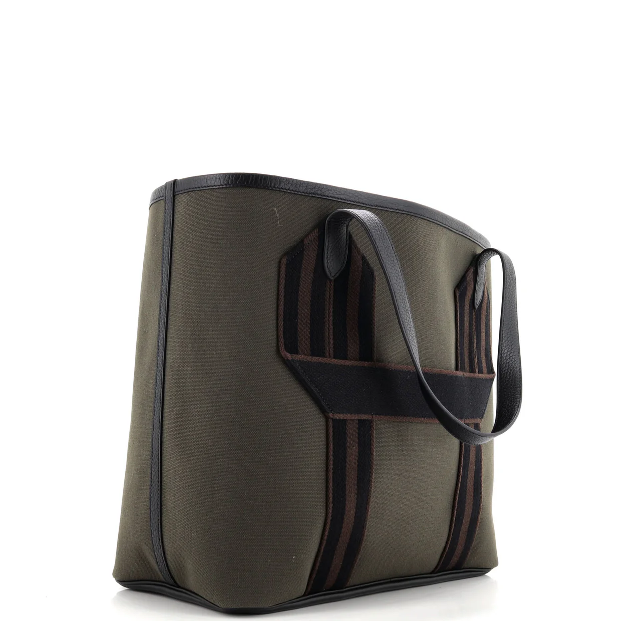 Pursangle Tote Canvas with Leather - Deep Luxury