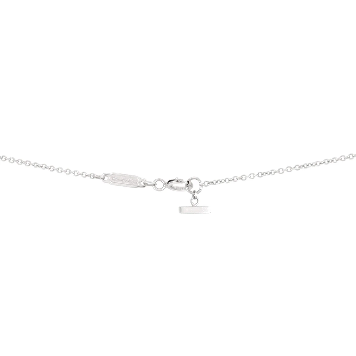 T Smile Pendant Necklace 18K White Gold Small - Deep Luxury