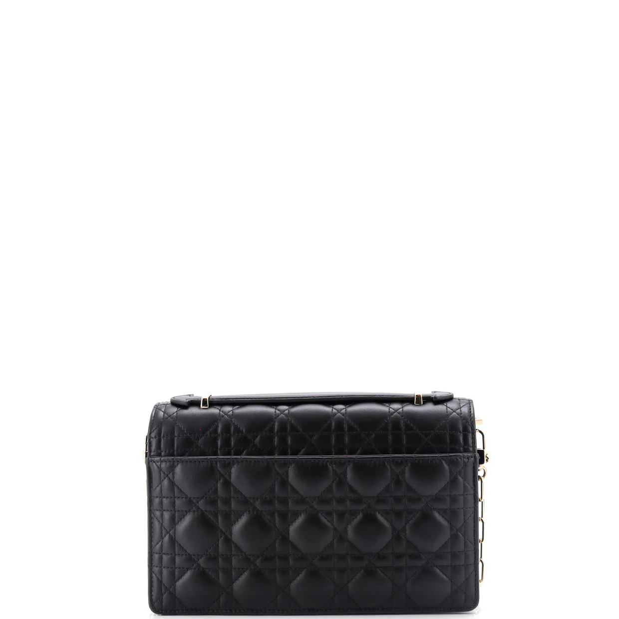 My Dior Top Handle Flap Bag Cannage Quilt Lambskin Small - Deep Luxury