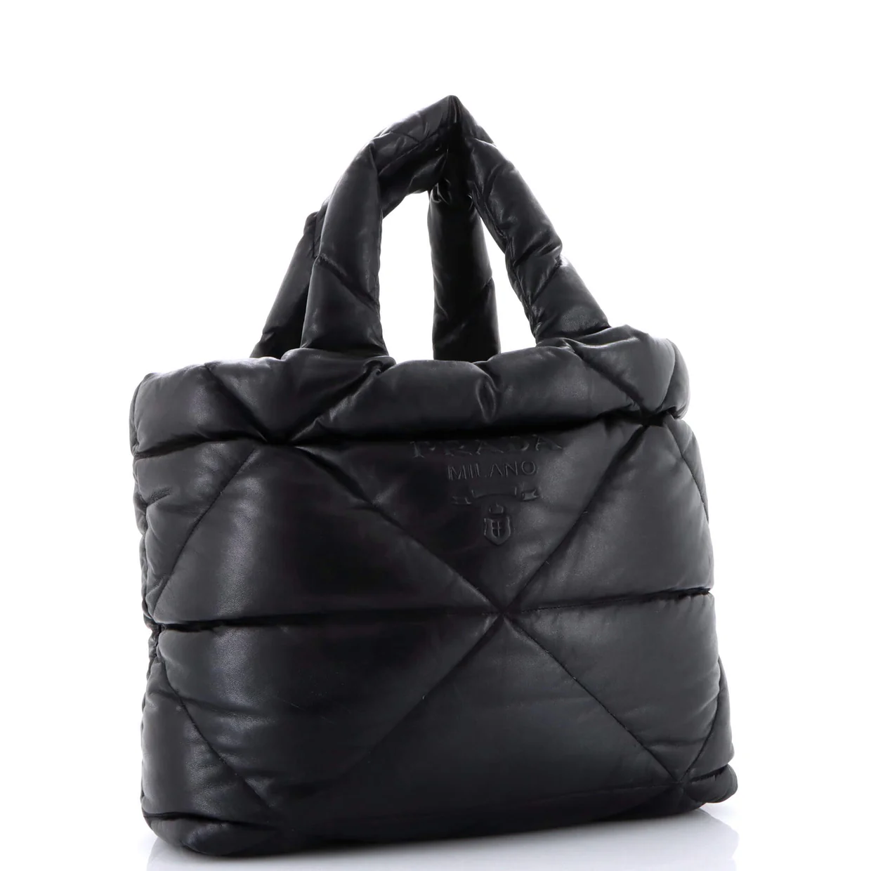 Padded Tote Bag Quilted Nappa Leather Large - Deep Luxury