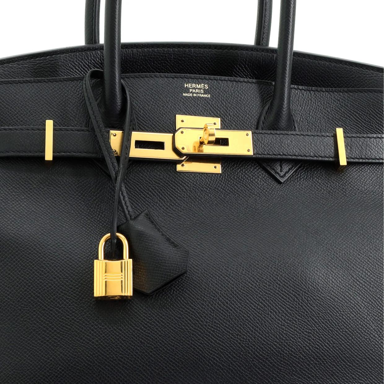 Birkin Handbag Noir Epsom with Gold Hardware 30 - Deep Luxury