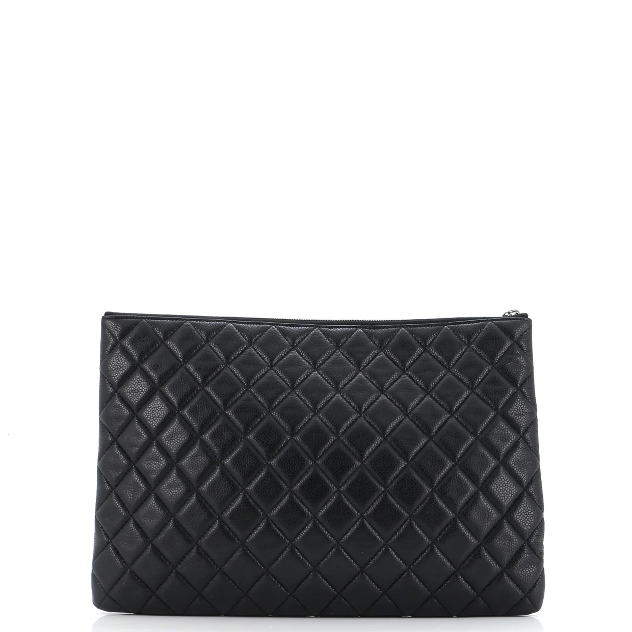 O Case Clutch Quilted Caviar Large - Deep Luxury