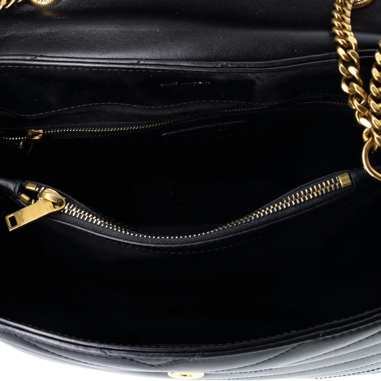 Loulou Shoulder Bag Matelasse Chevron Leather Medium - Deep Luxury