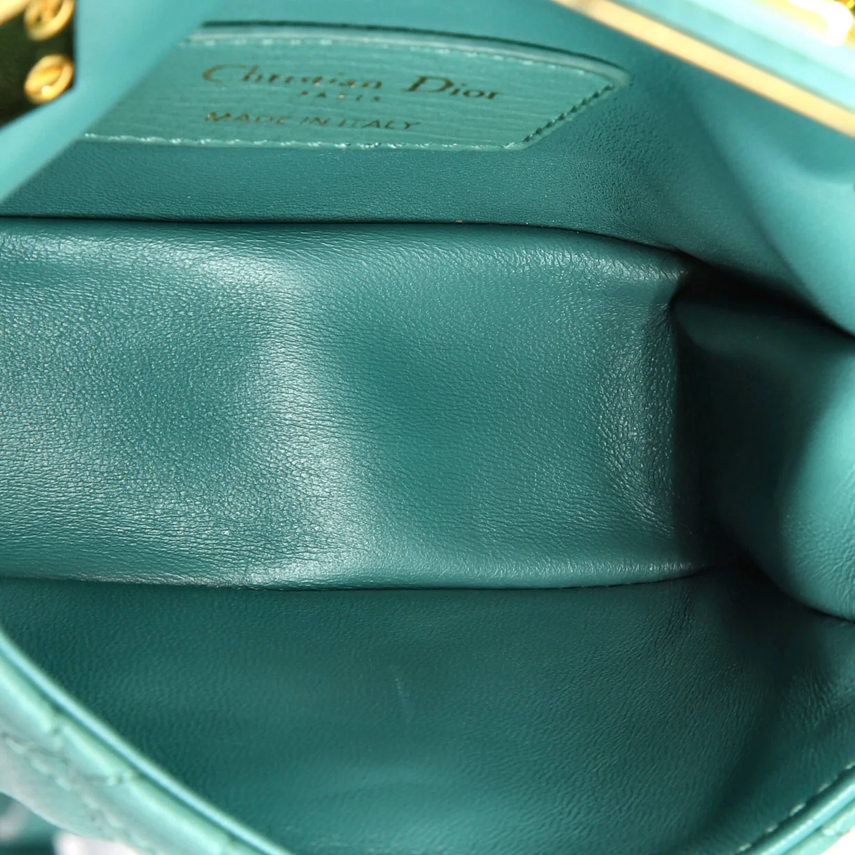 Caro Bag Cannage Quilt Calfskin Micro - Deep Luxury