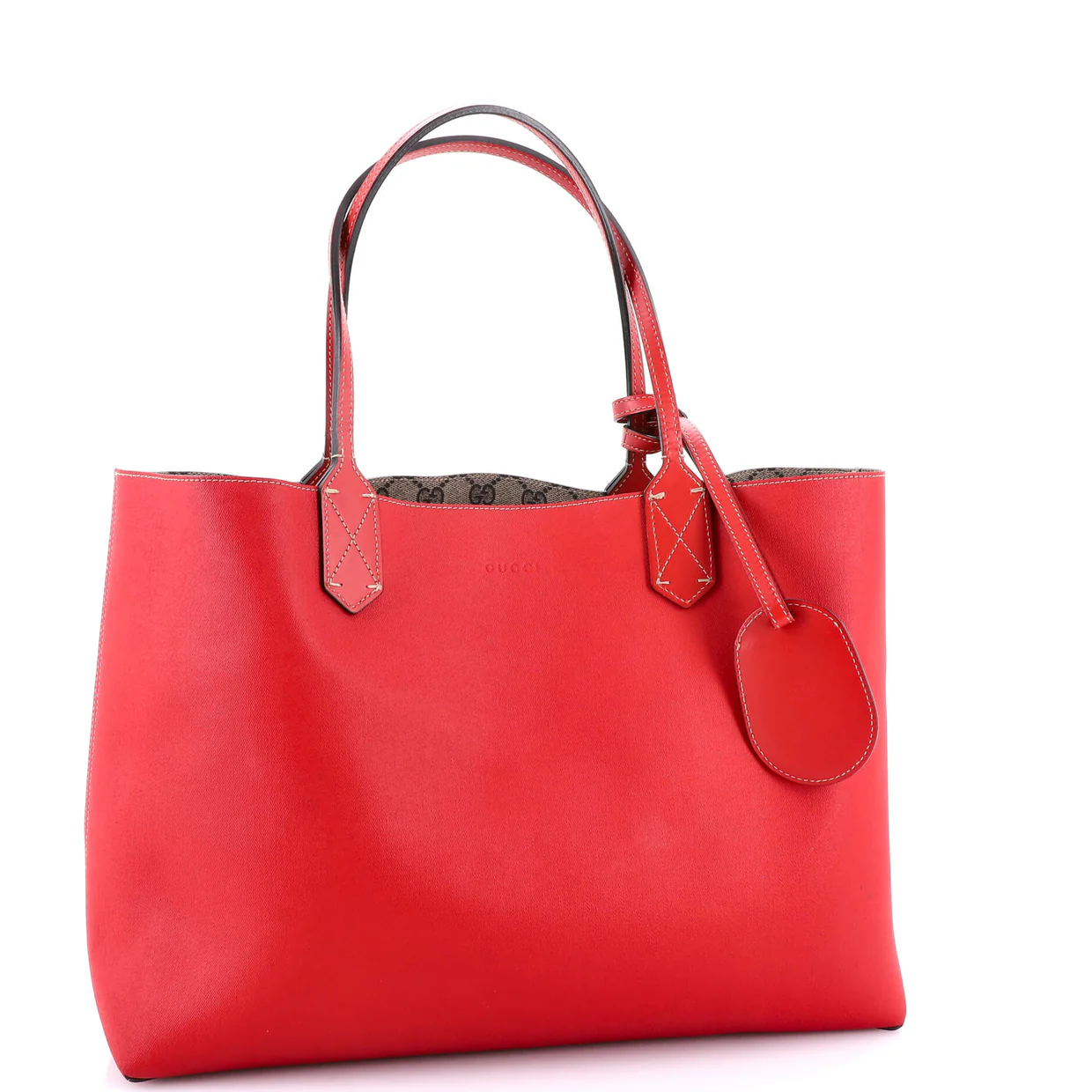 Reversible Tote GG Print Leather Medium - Deep Luxury