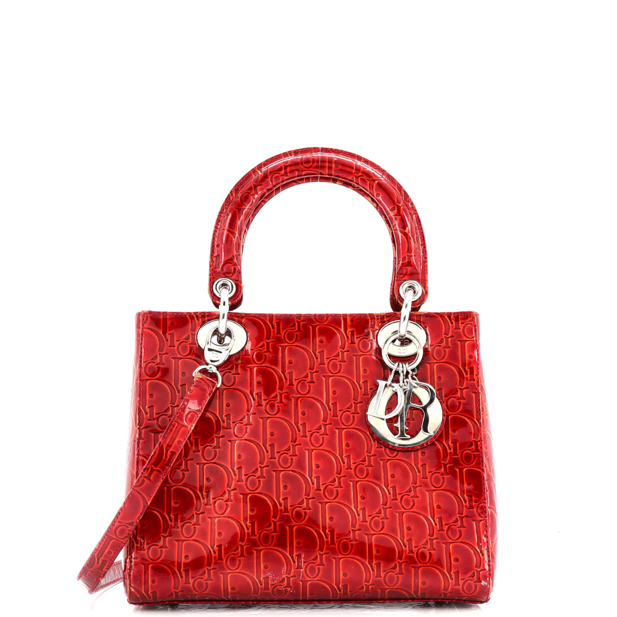 Vintage Lady Dior Bag Ultimate Embossed Patent Medium - Deep Luxury