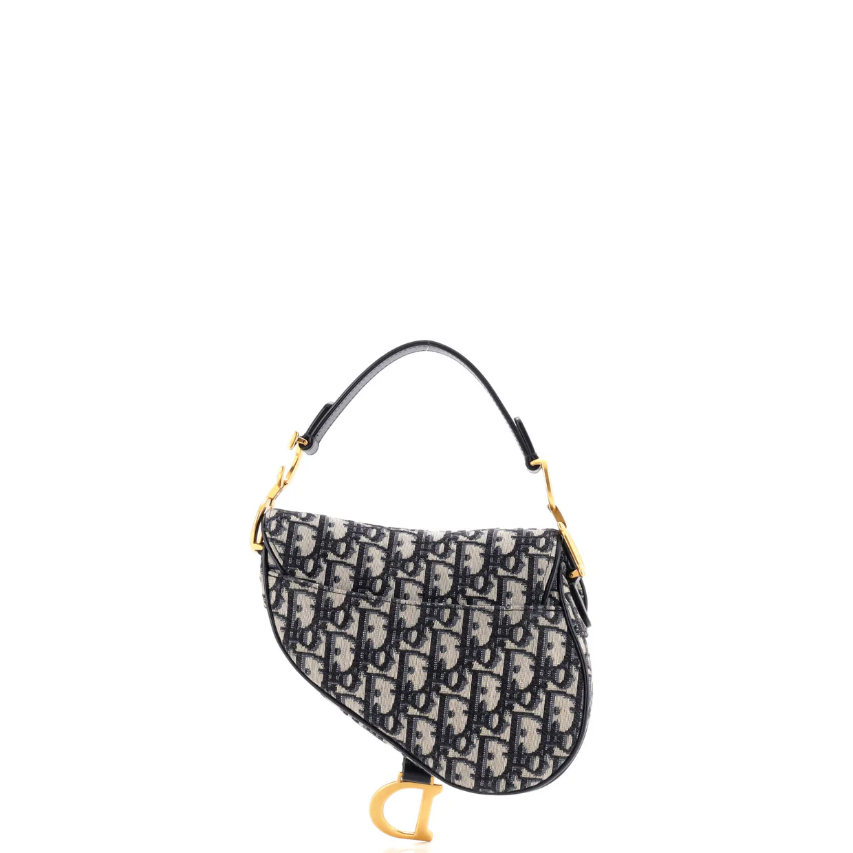 Saddle Handbag with Strap Oblique Canvas Mini - Deep Luxury