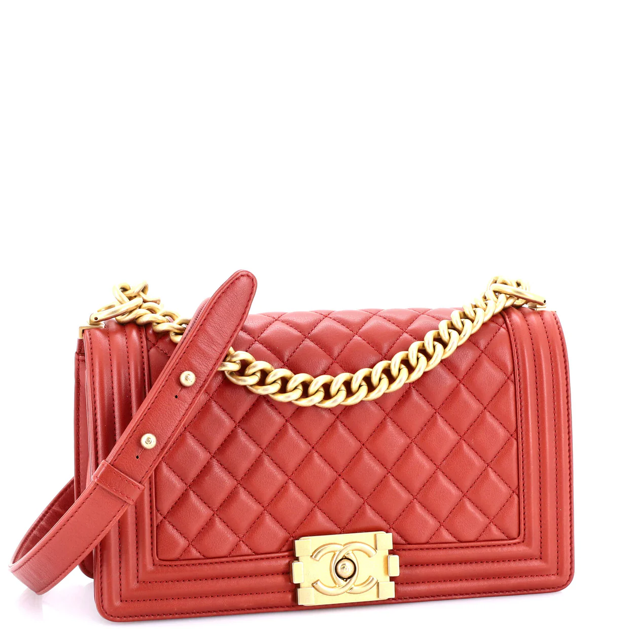 Boy Flap Bag Quilted Calfskin Old Medium - Deep Luxury