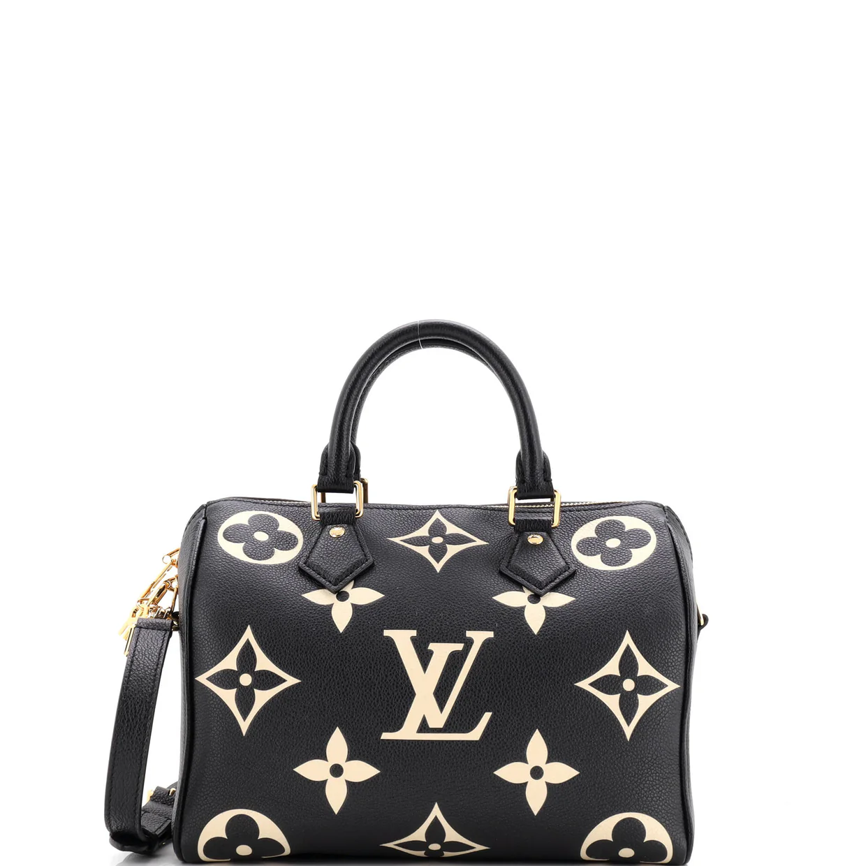 Speedy Bandouliere Bag Bicolor Monogram Empreinte Giant 25 - Deep Luxury