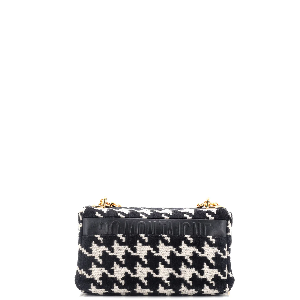 Caro Bag Macro-Houndstooth Fabric Medium - Deep Luxury
