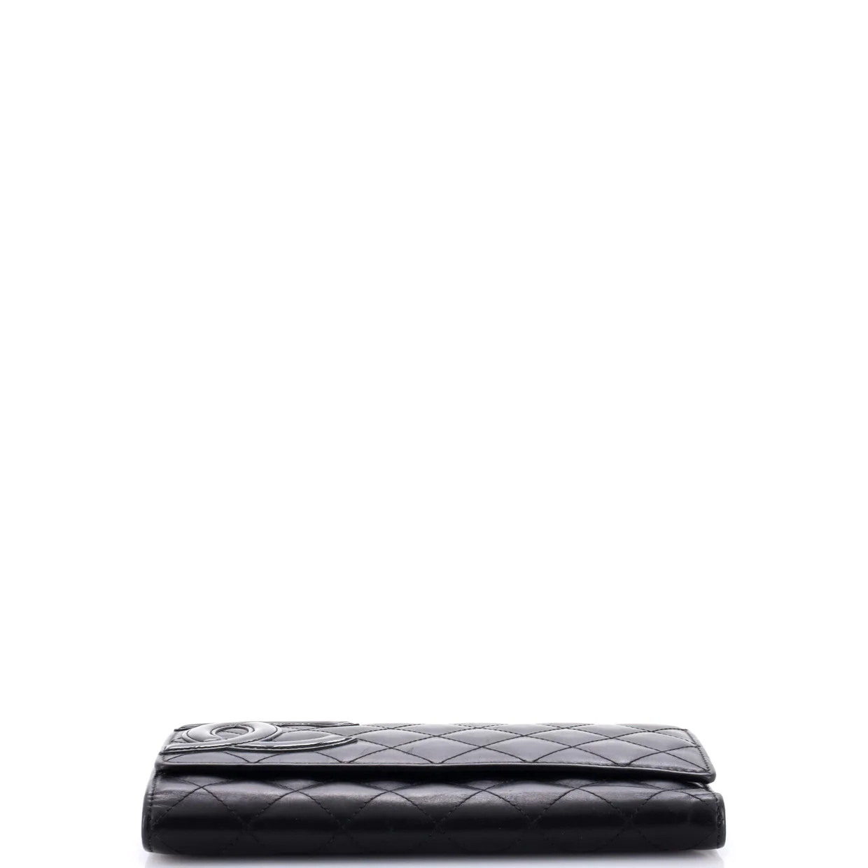 Cambon Trifold Wallet Quilted Lambskin Long - Deep Luxury