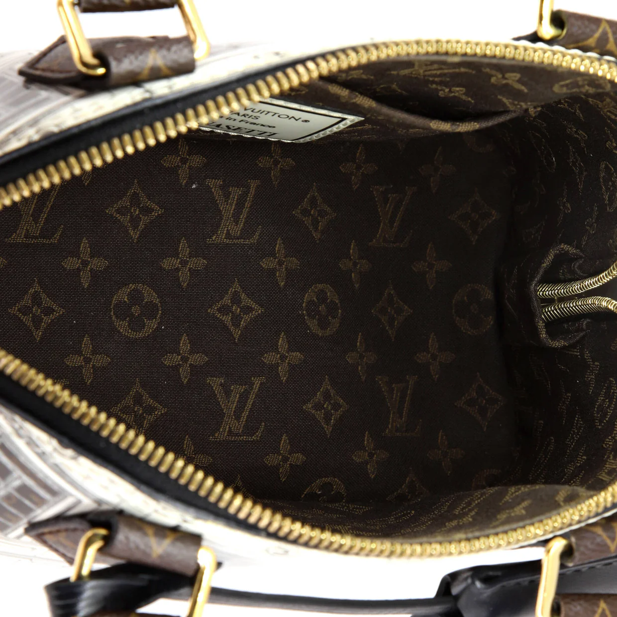 Alma Handbag Limited Edition Fornasetti Architettura Print Leather and Monogram Canvas BB - Deep Luxury