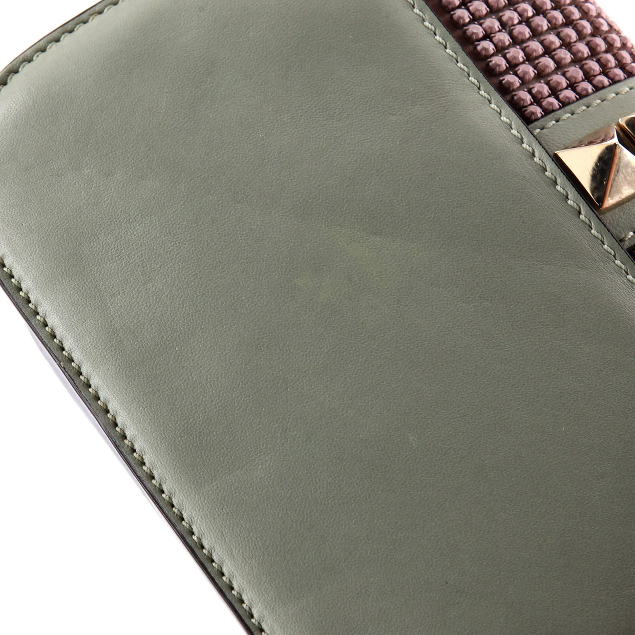 Glam Lock Shoulder Bag Embellished Leather Small - Deep Luxury