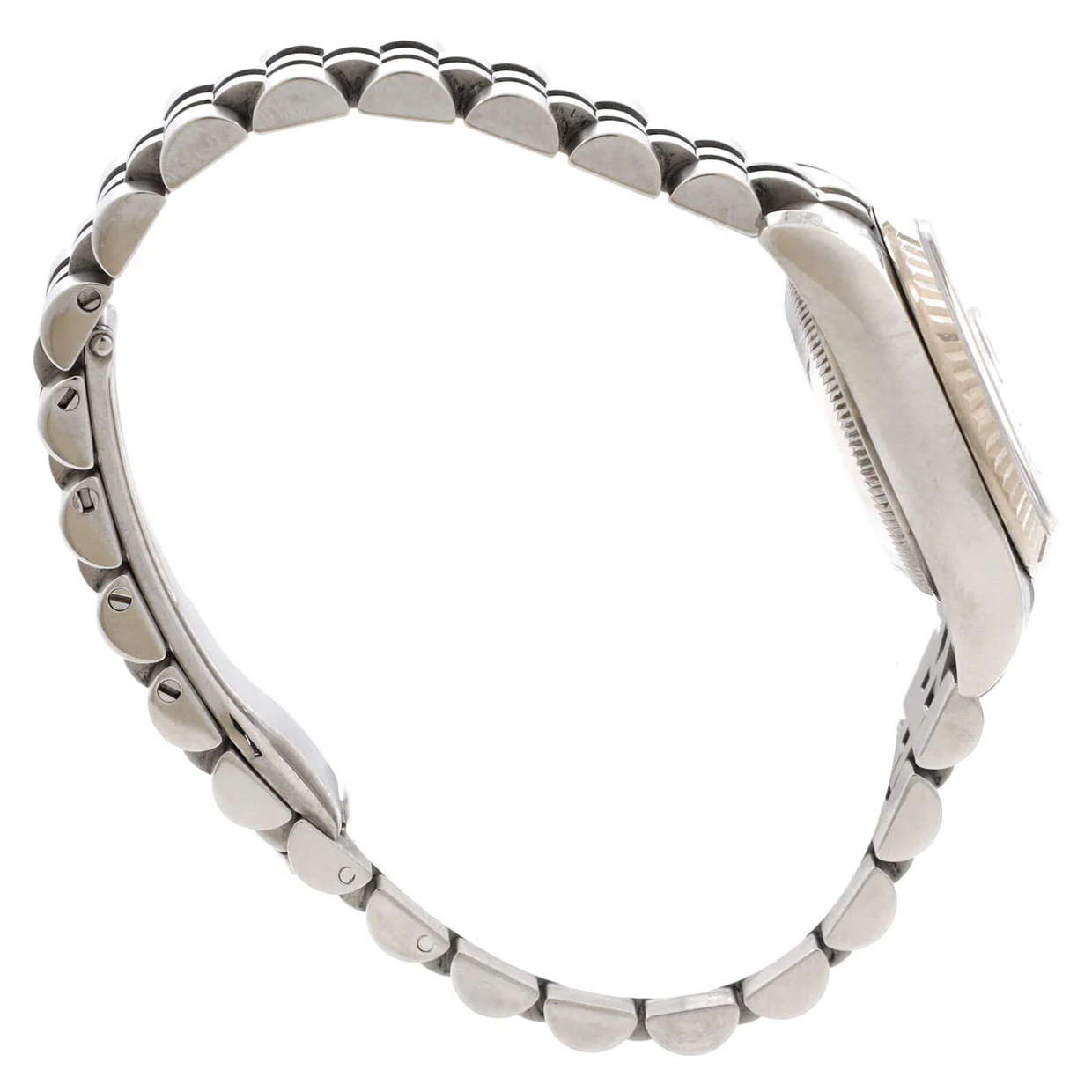 Oyster Perpetual Datejust Automatic Watch Stainless Steel and White Gold with Diamond Markers 26 - Deep Luxury