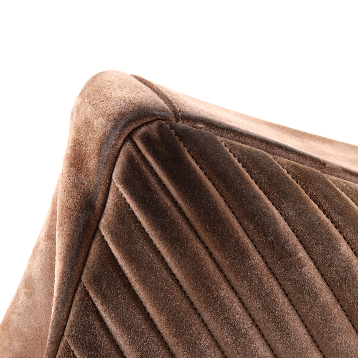 Classic Monogram College Bag Matelasse Chevron Suede Medium - Deep Luxury