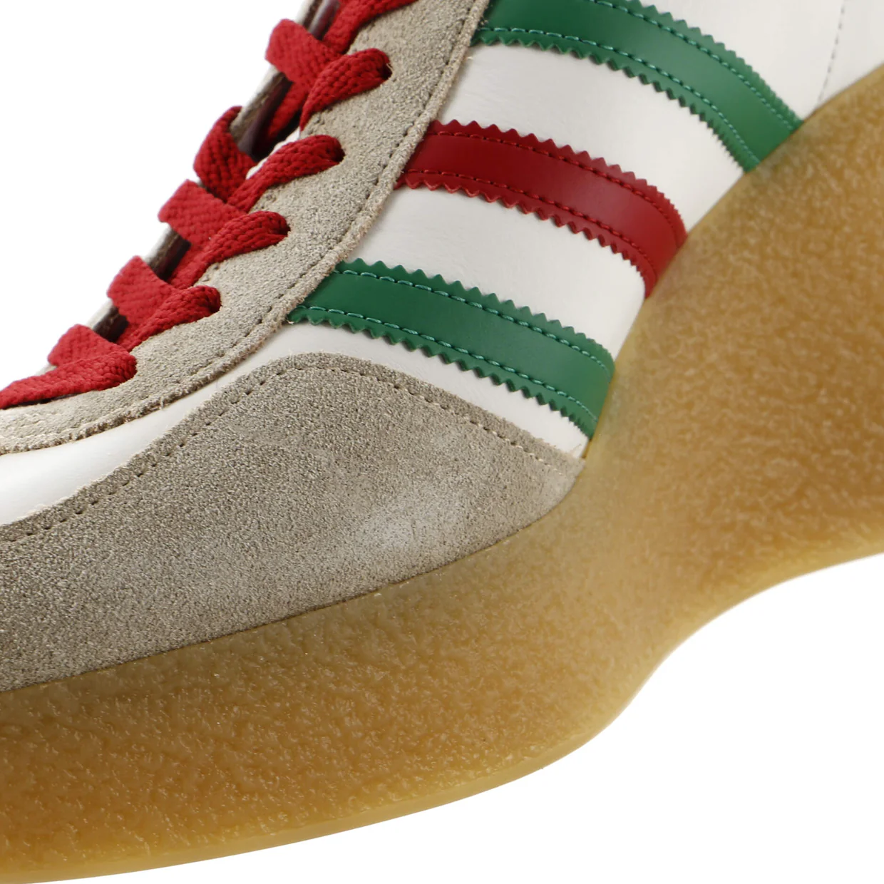 x Adidas Women's Gazelle Wedge Sneakers Leather with Rubber - Deep Luxury