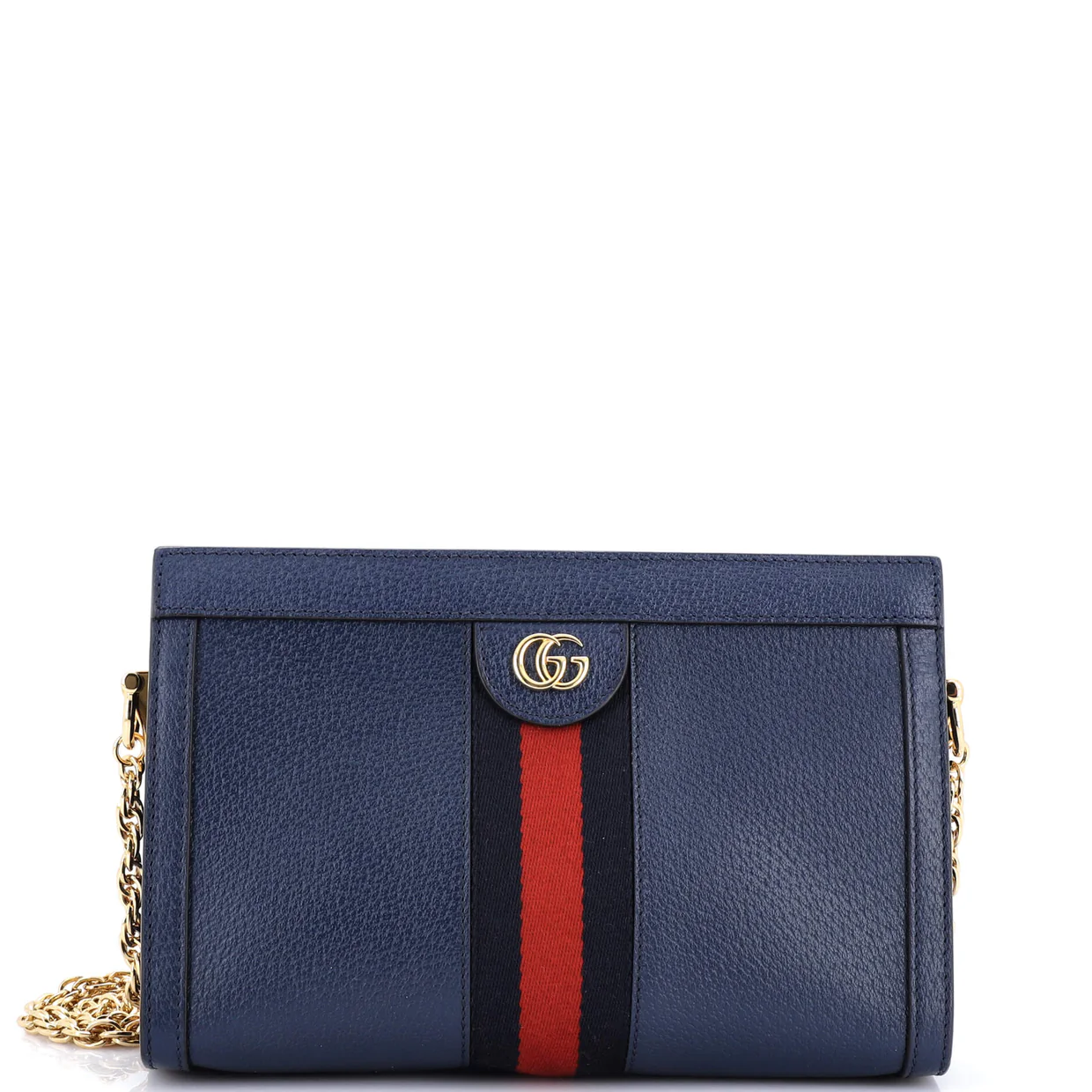 Ophidia Chain Shoulder Bag Leather Small - Deep Luxury