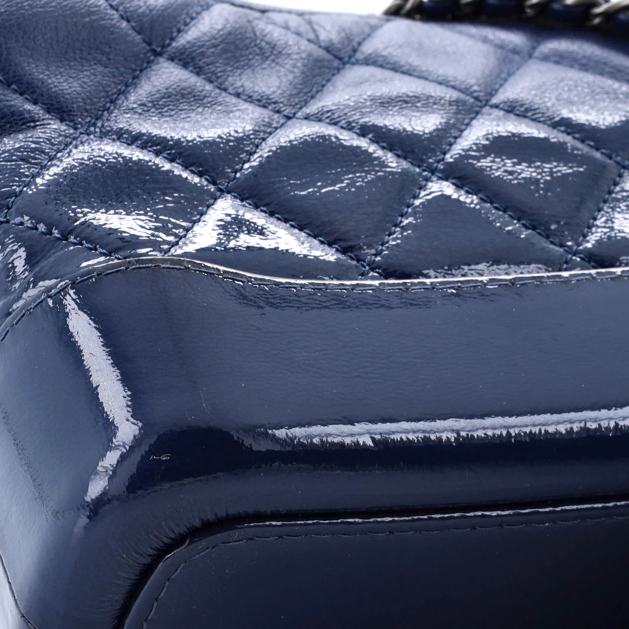 Gabrielle Hobo Quilted Goatskin and Patent Small - Deep Luxury