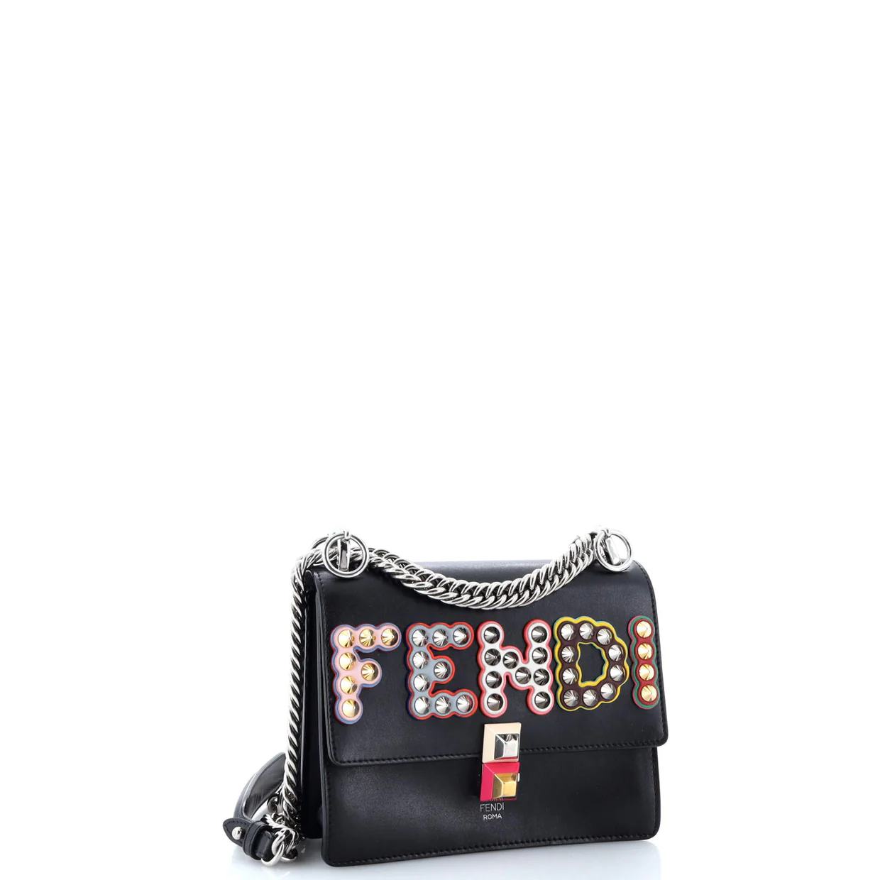 Kan I Bag Embellished Applique Leather Small - Deep Luxury