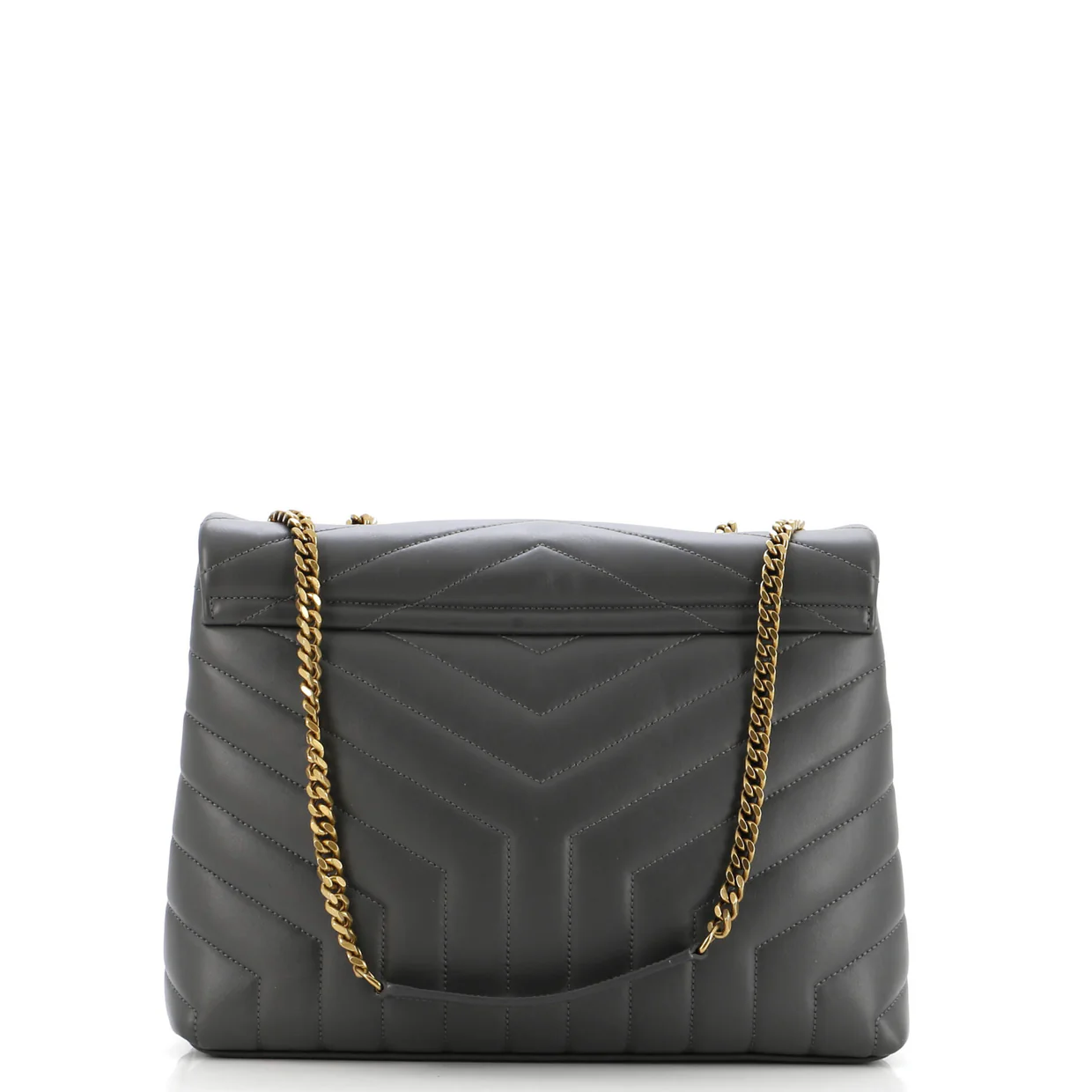 Loulou Shoulder Bag Matelasse Chevron Leather Medium - Deep Luxury
