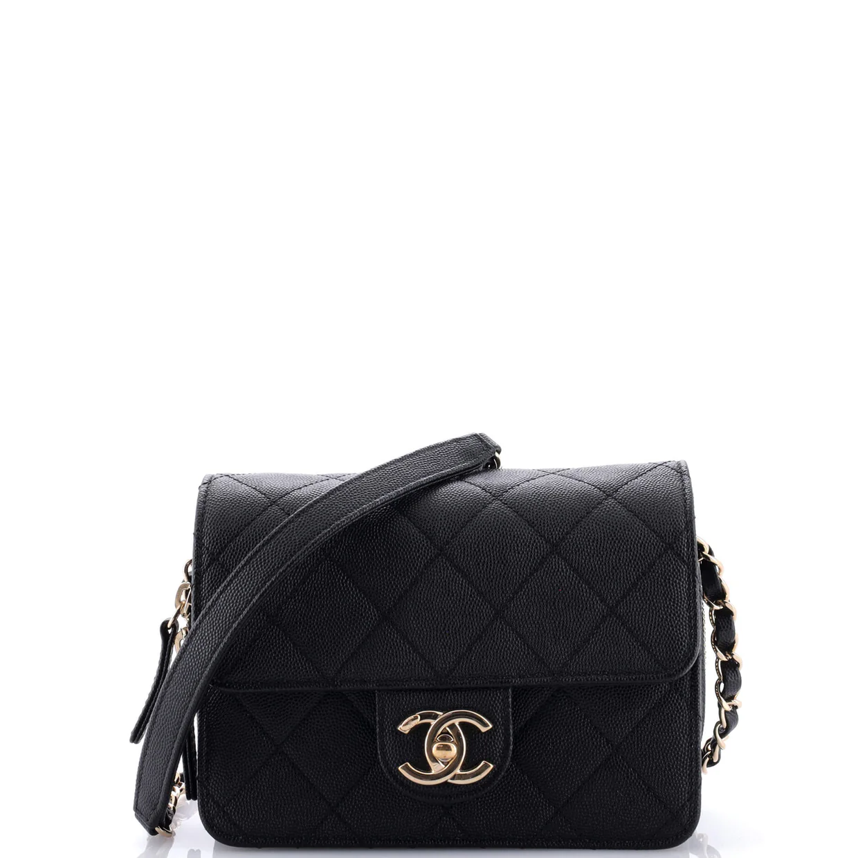 Like a Wallet Flap Bag Quilted Caviar Mini - Deep Luxury