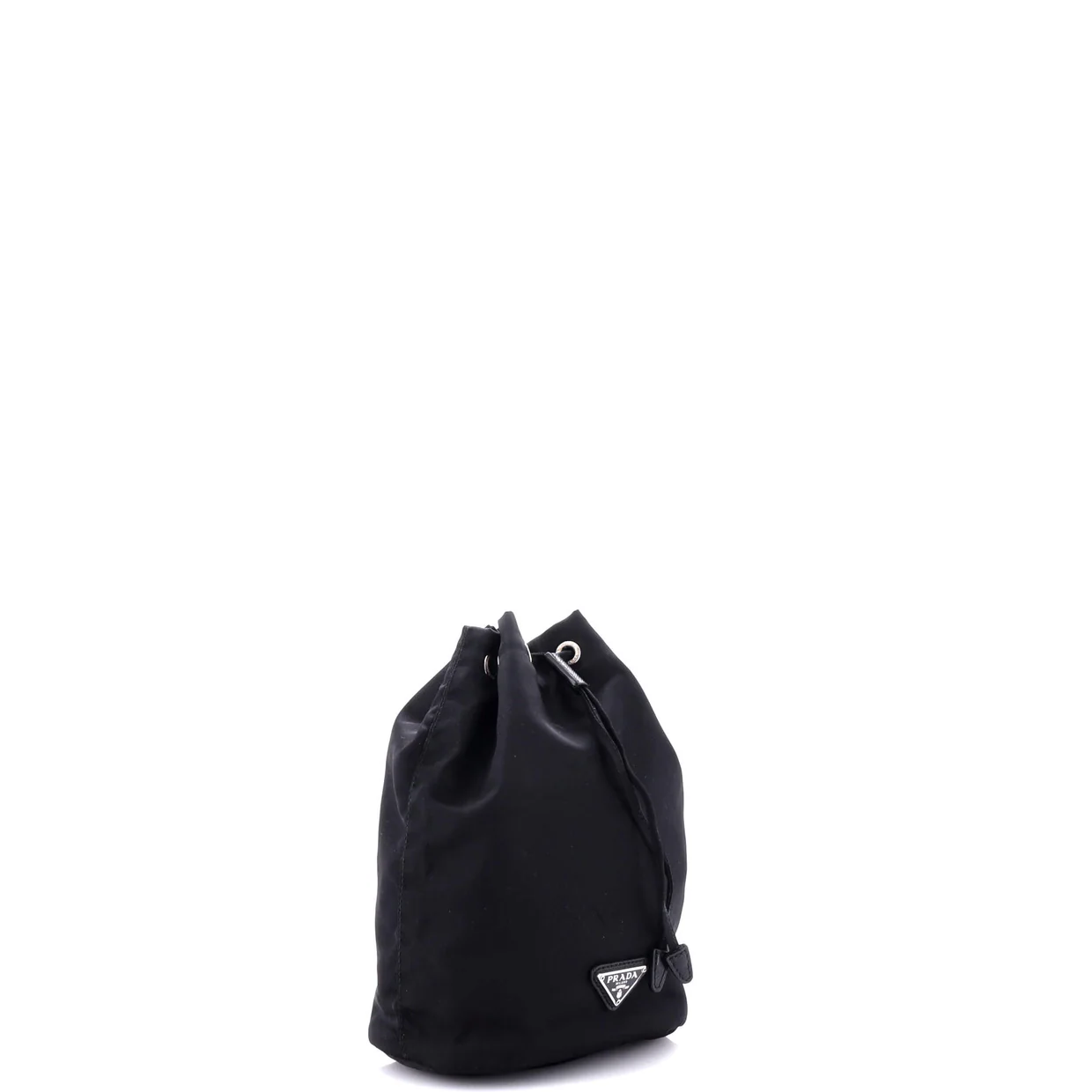 Drawstring Wristlet Bucket Bag Tessuto Small - Deep Luxury