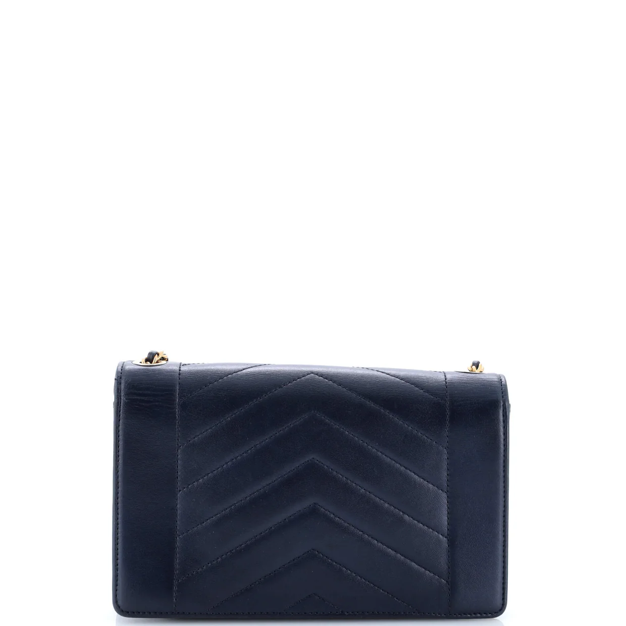 Reversed Flap Bag Chevron Lambskin Small - Deep Luxury