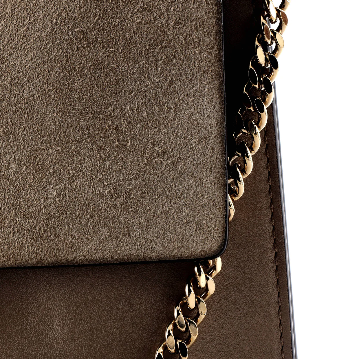 Faye Shoulder Bag Leather and Suede Medium - Deep Luxury
