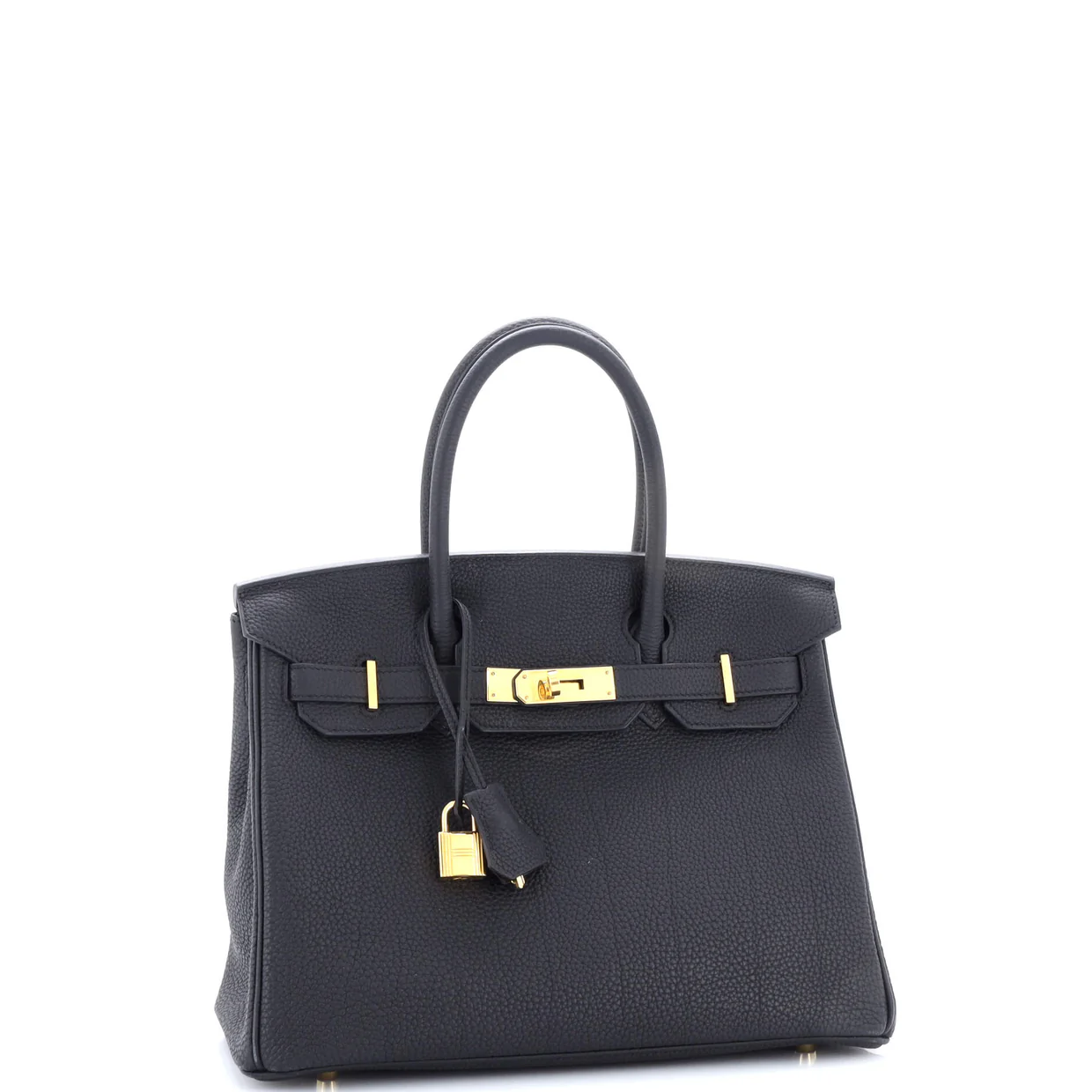 Birkin Handbag Noir Togo with Gold Hardware 30 - Deep Luxury