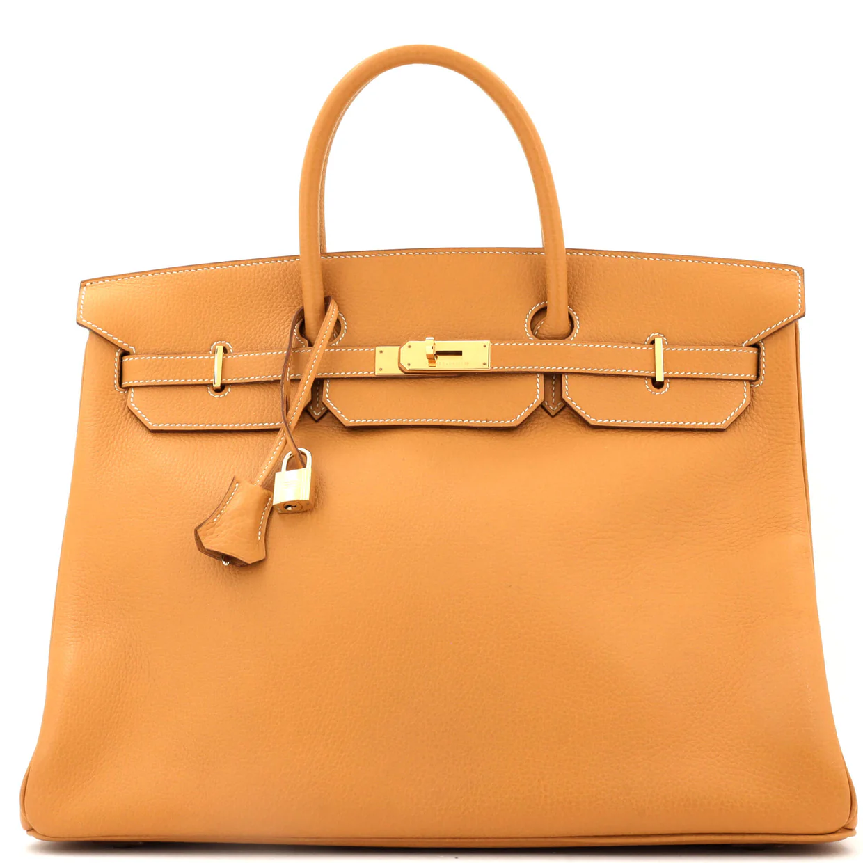 Birkin Handbag Natural Sable Fjord with Gold Hardware 40 - Deep Luxury