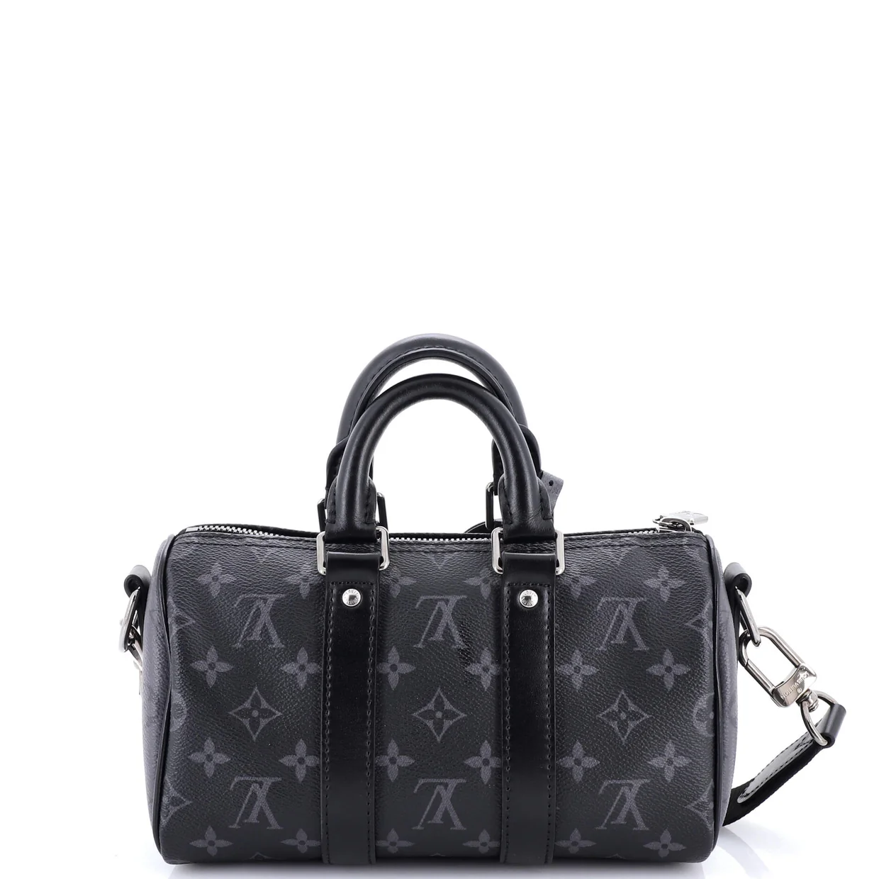 Keepall Bandouliere Bag Reverse Monogram Eclipse Canvas 25 - Deep Luxury