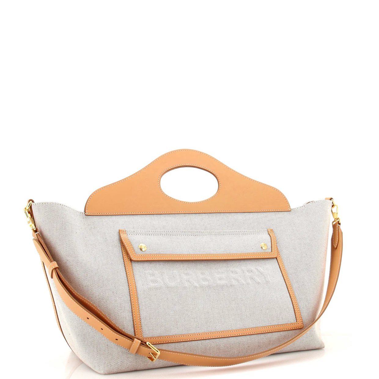 Soft Pocket Tote Canvas with Leather Medium - Deep Luxury