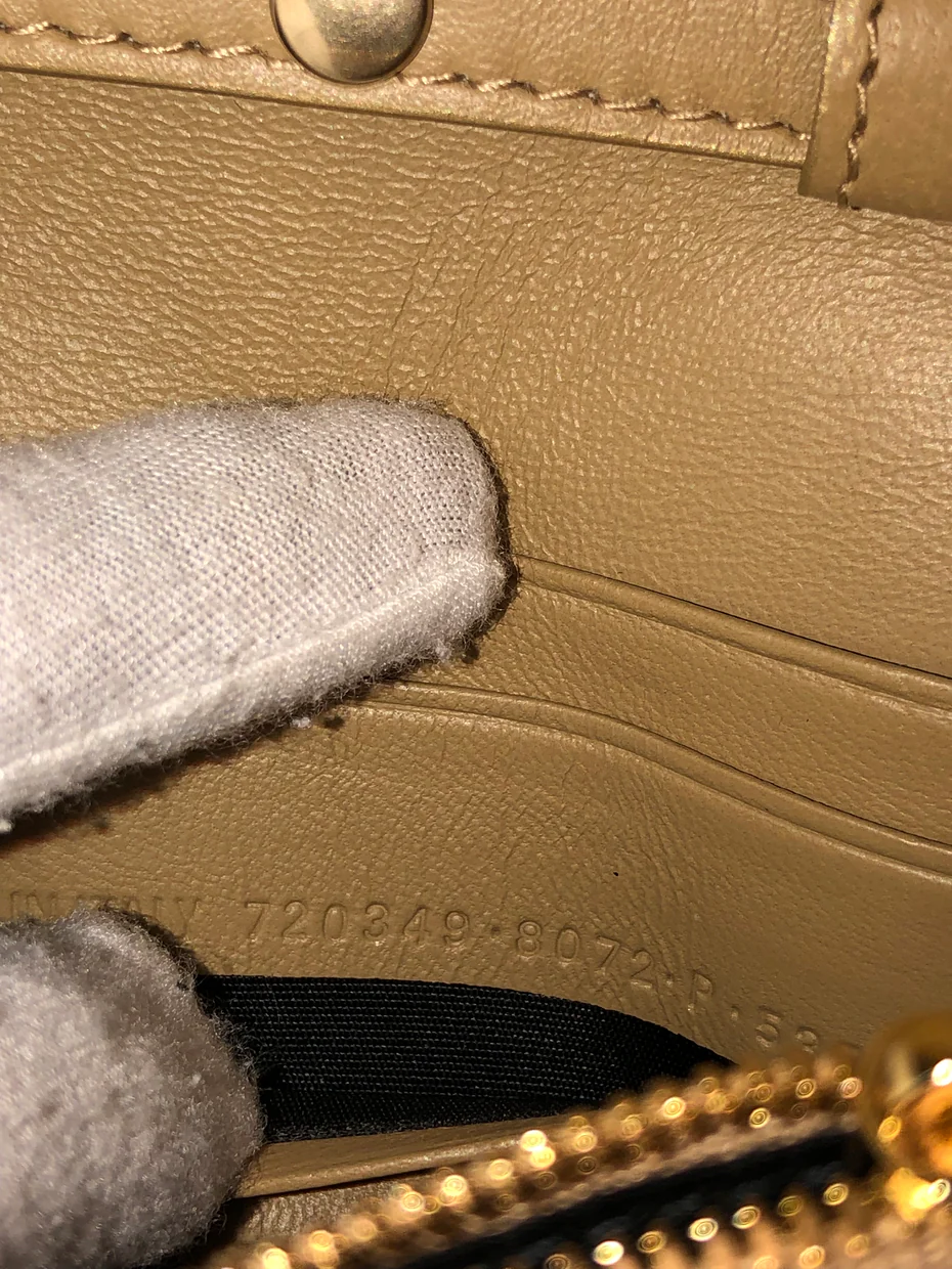 Hourglass Chain Wallet Logo Embellished Leather - Deep Luxury