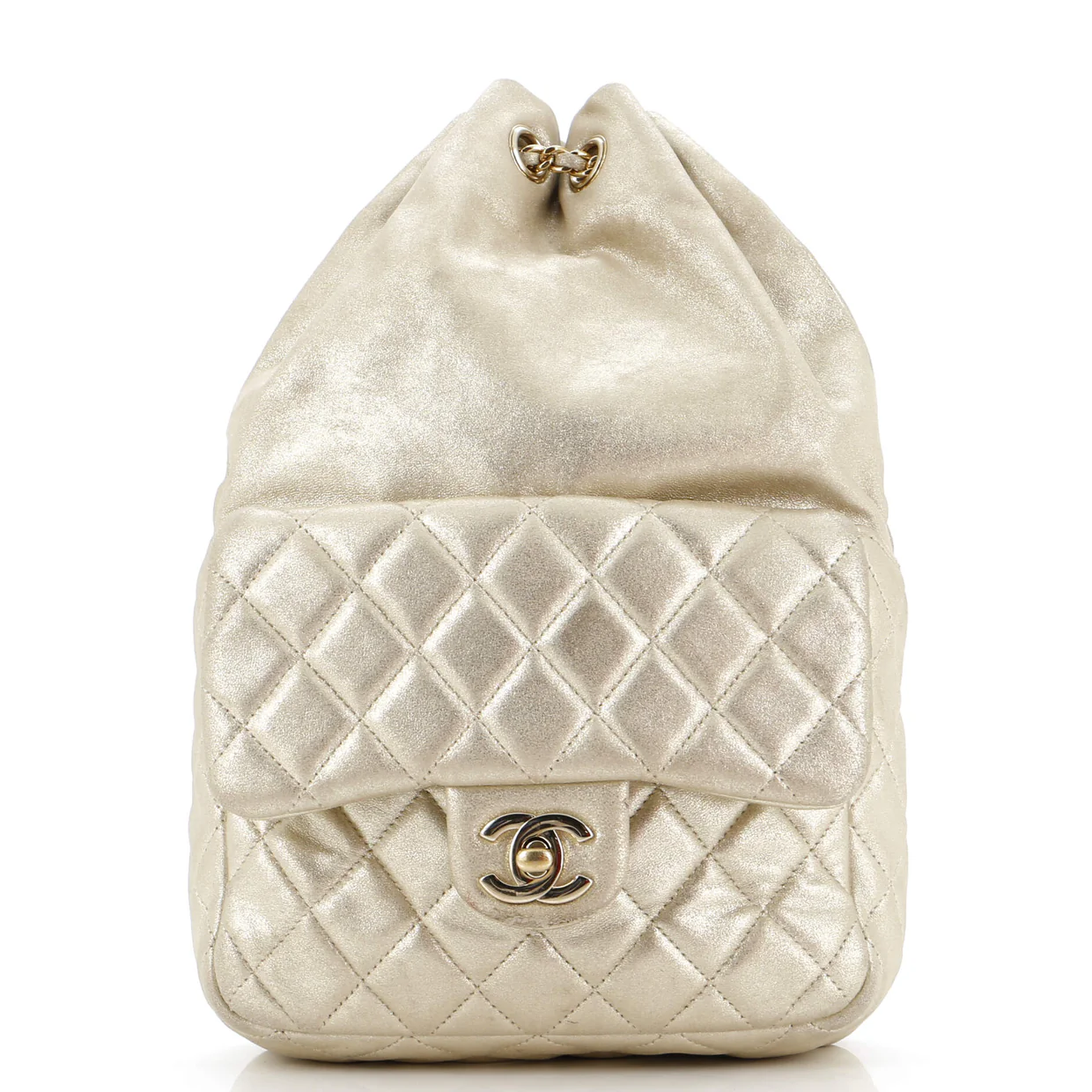 Backpack In Seoul Metallic Lambskin Small - Deep Luxury