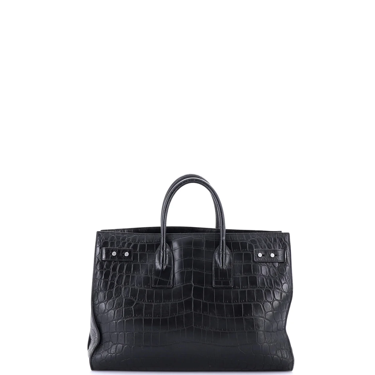 Sac de Jour Souple Bag Crocodile Embossed Leather Large - Deep Luxury