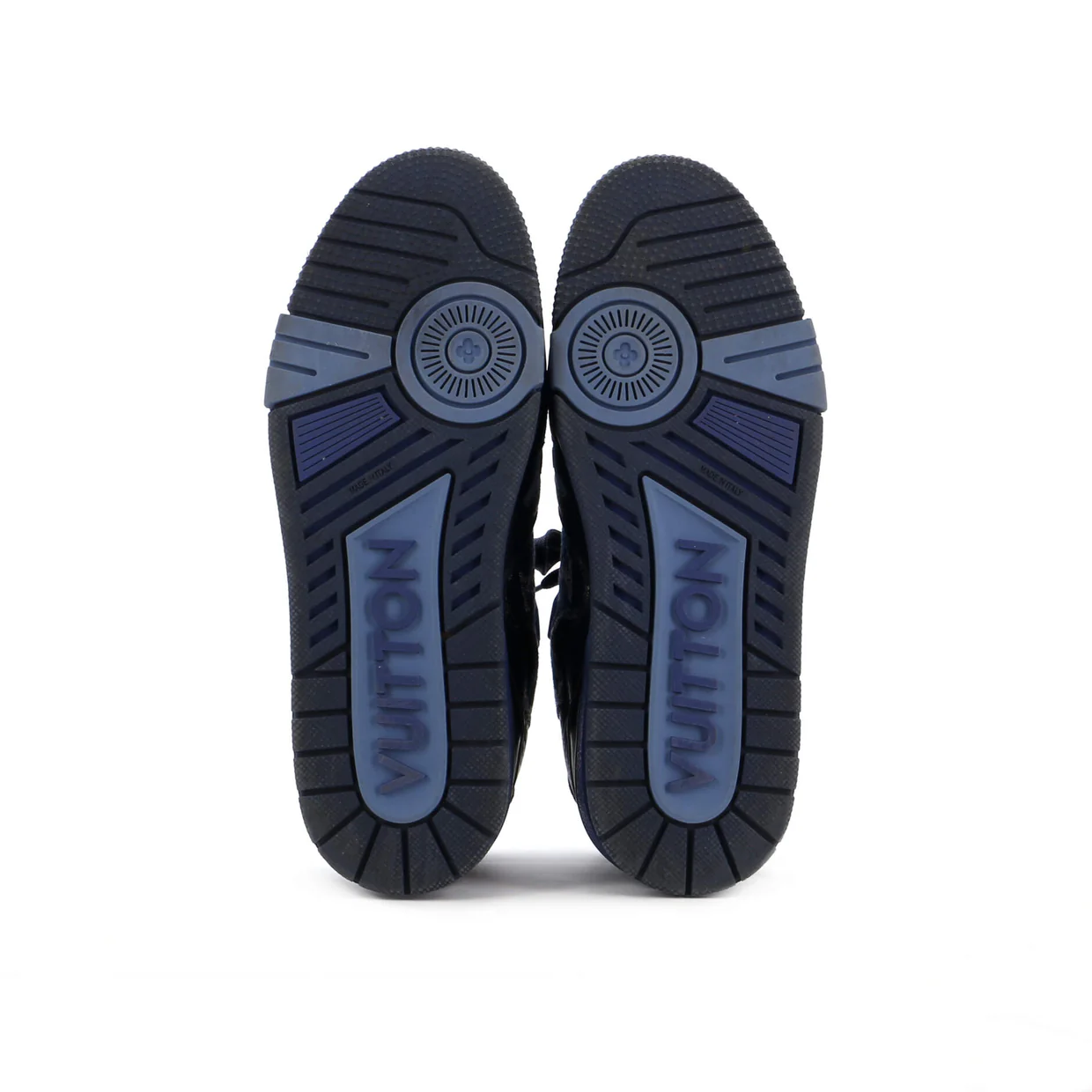 Men's Nigo Trainer Sneakers Monogram Denim and Leather - Deep Luxury