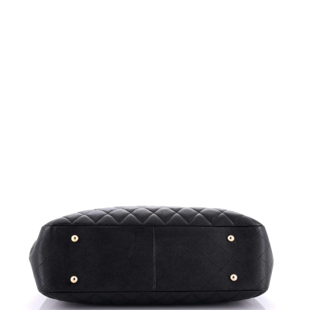 Classic CC Shopping Tote Quilted Caviar Large - Deep Luxury