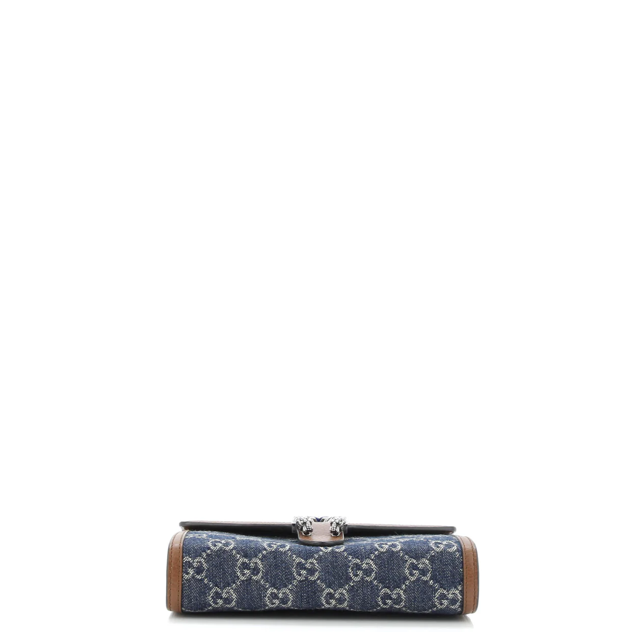 Dionysus Chain Wallet GG Denim Small - Deep Luxury