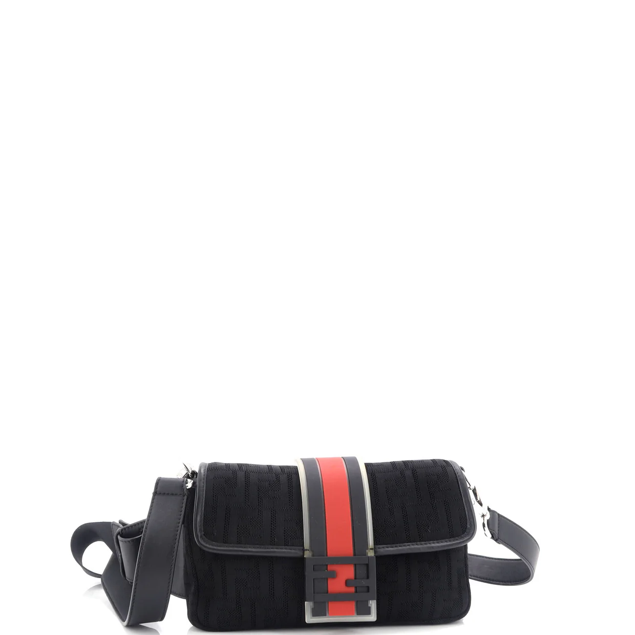 Baguette Convertible Belt Bag Zucca Mesh with Nylon and Rubber - Deep Luxury