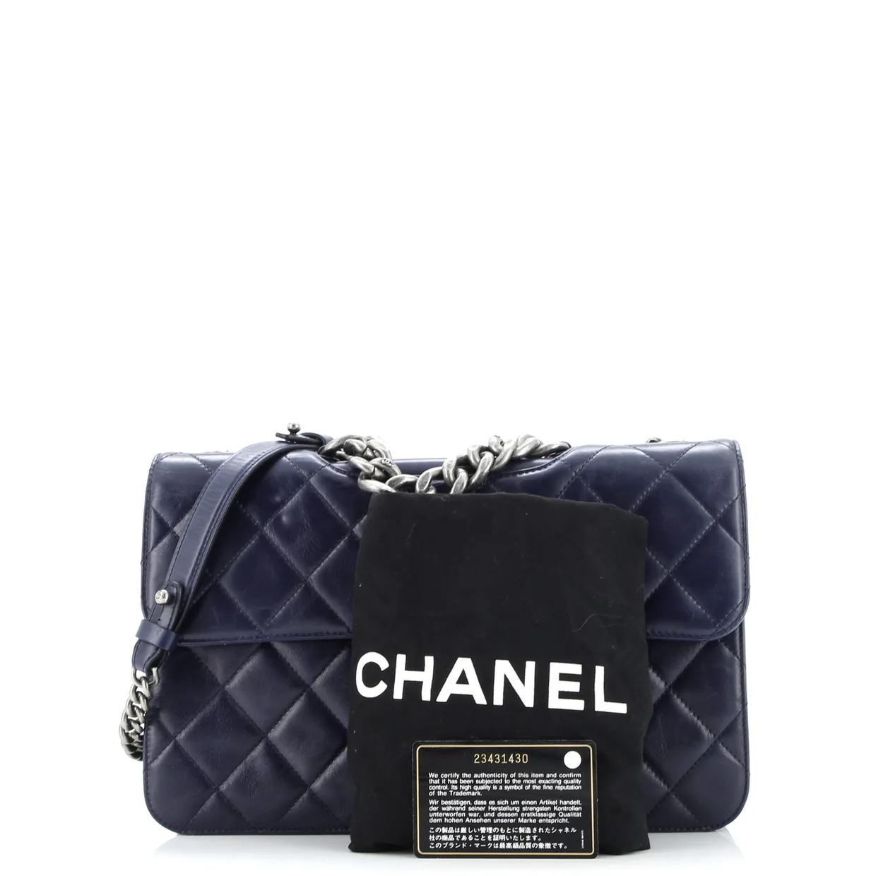 Perfect Edge Flap Bag Quilted Calfskin Jumbo - Deep Luxury