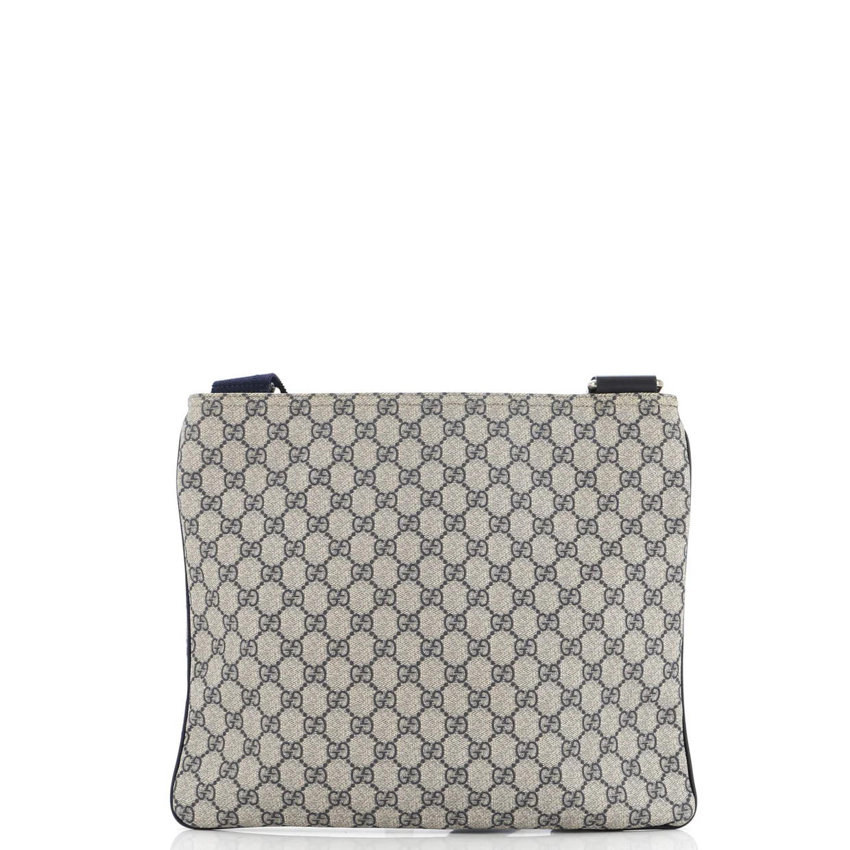 Zip Top Messenger Bag GG Coated Canvas Large - Deep Luxury