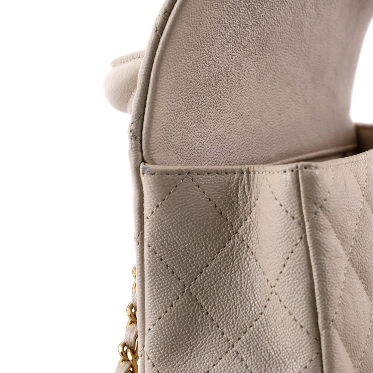 Classic Single Flap Top Handle Bag Quilted Caviar Mini - Deep Luxury